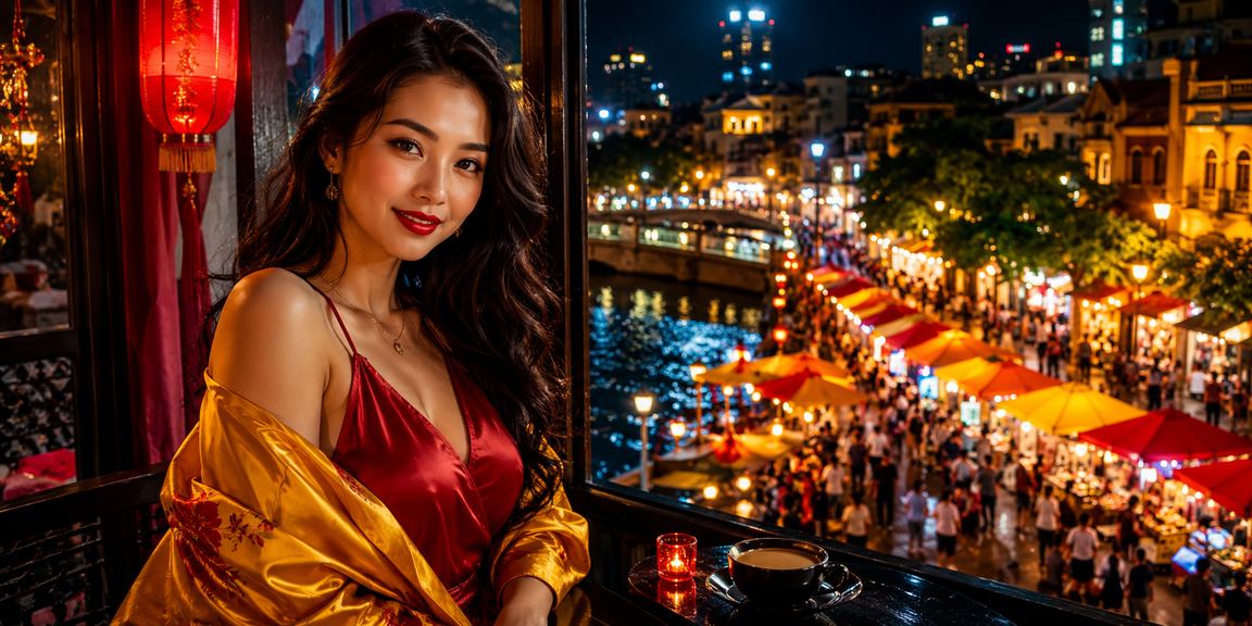 Người chơi thư giãn tại quán cà phê Việt Nam với điện thoại
