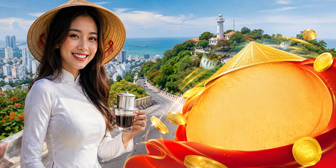 Người chơi tại Vũng Tàu tận hưởng ưu đãi cashback sau trận bóng đá – hình ảnh mũ nón lá truyền thống